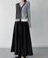 Layered Monochrome Cardigan
